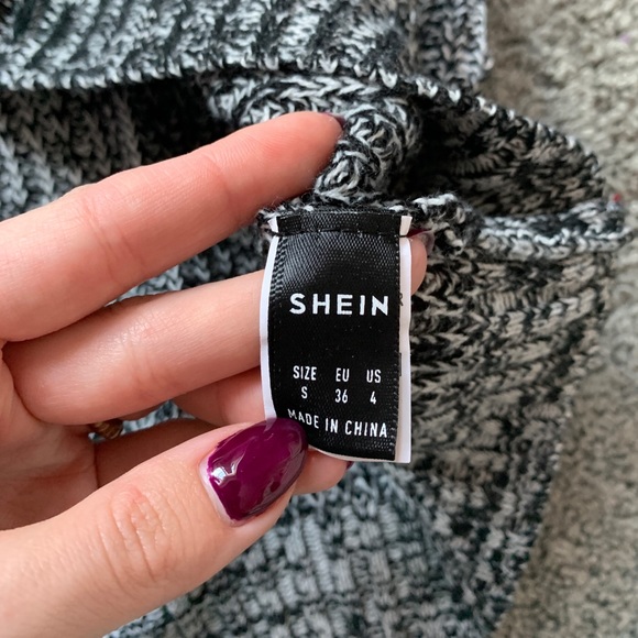 Shein Color Block Drop Shoulder Longline Sweater - Picture 7 of 7